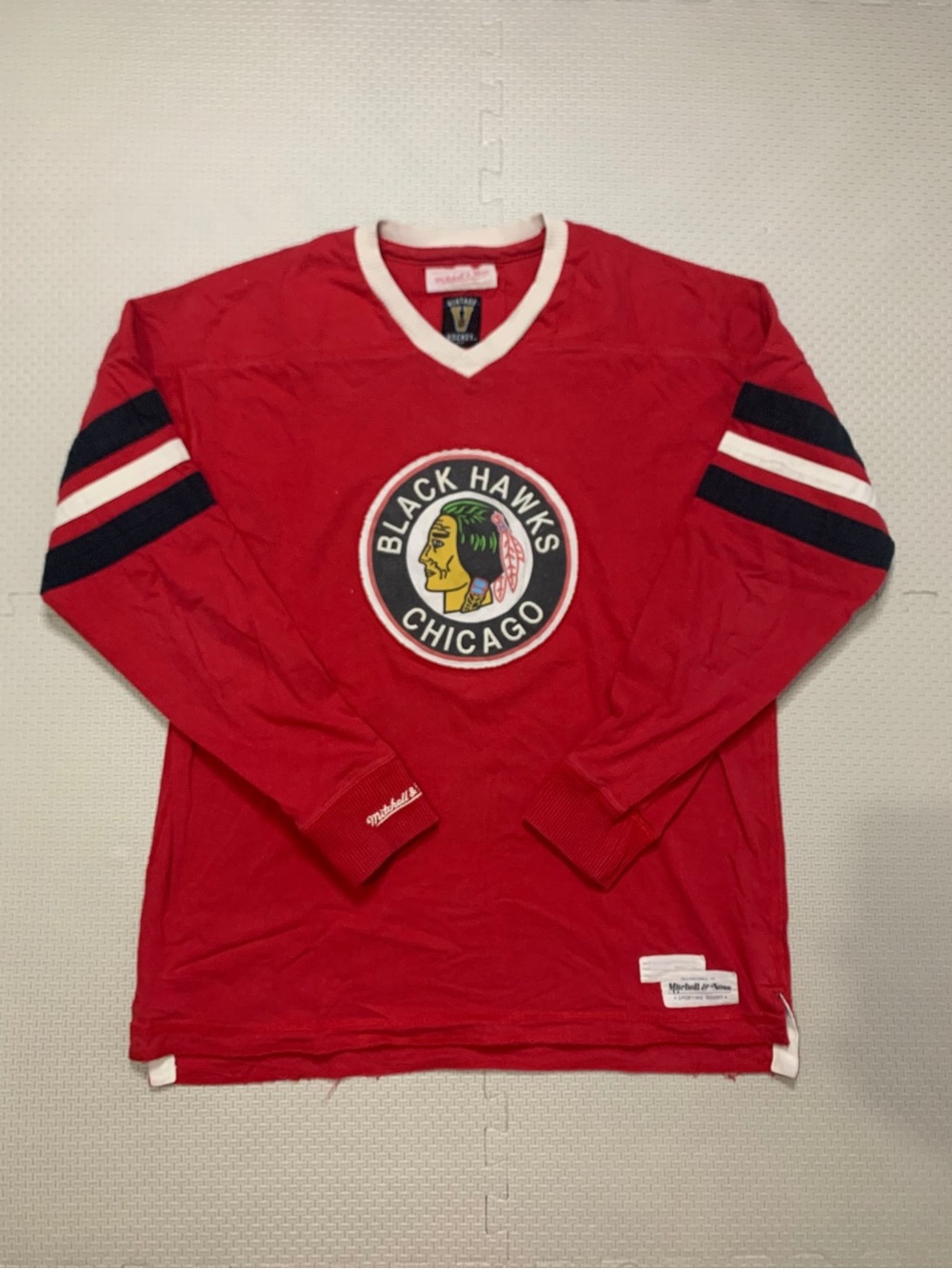 Chicago Blackhawks Red Long-Sleeve Hockey Shirt